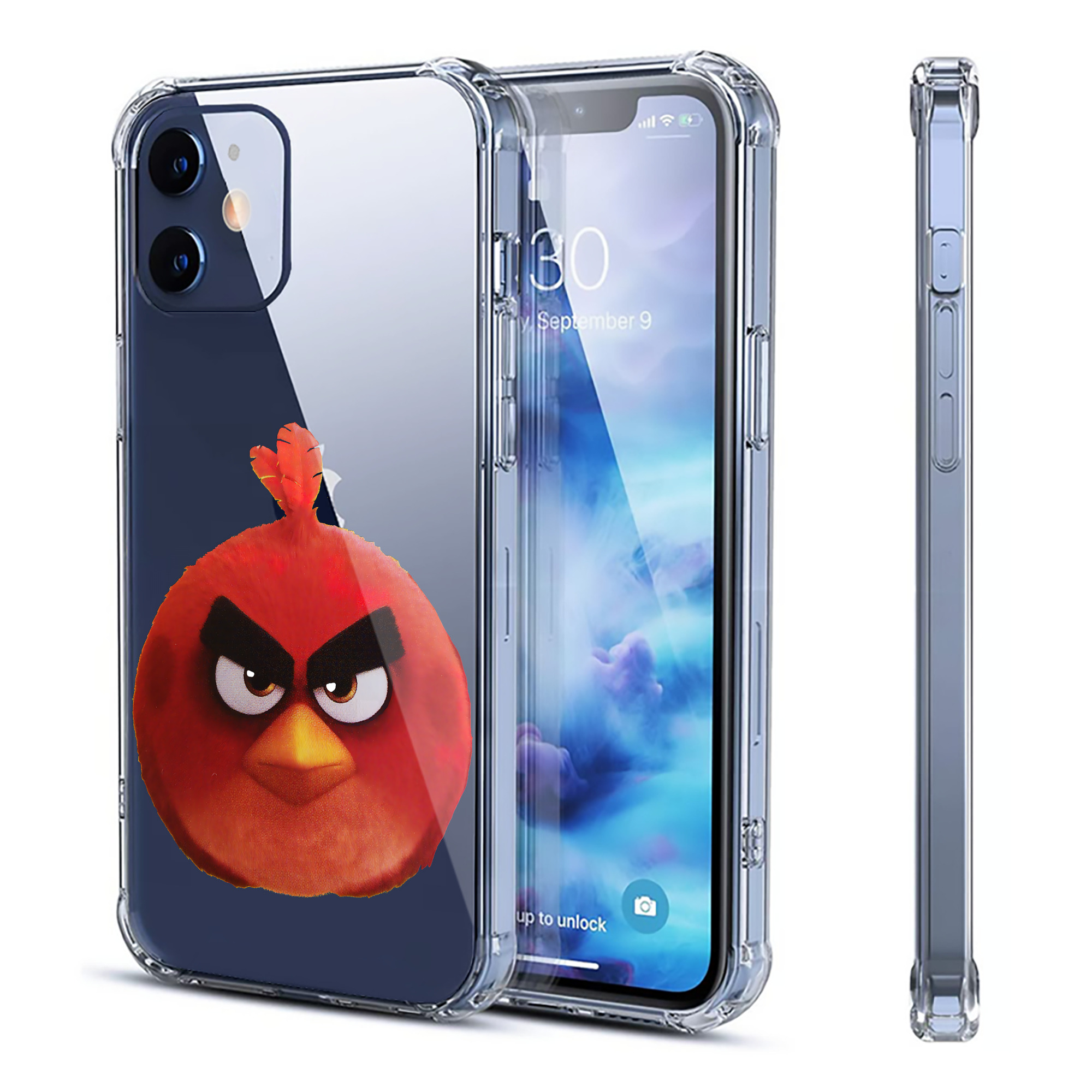 （画像用） Angry Birds アングリーバード 【iPhone 12シリーズ対応】透明スマホケース（クリアソフトケース）